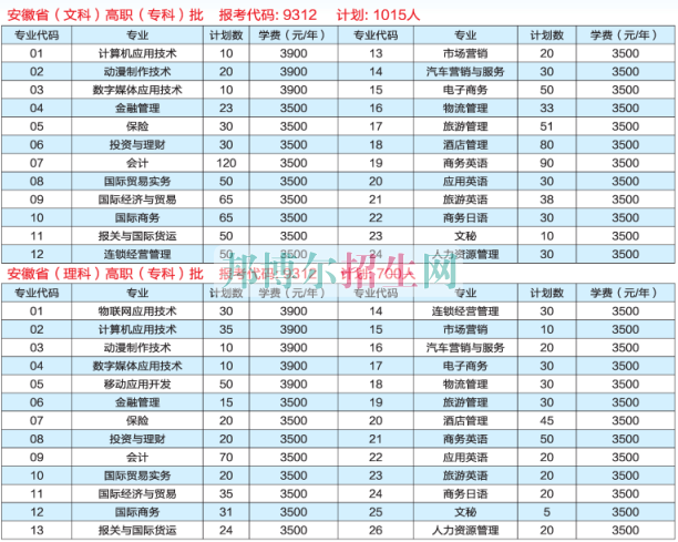 安徽國(guó)際商務(wù)職業(yè)學(xué)院2016年招生簡(jiǎn)章