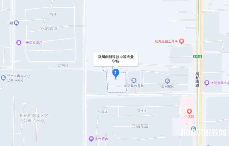 鄭州創(chuàng)新科技中等專業(yè)學(xué)校地址，乘車路線