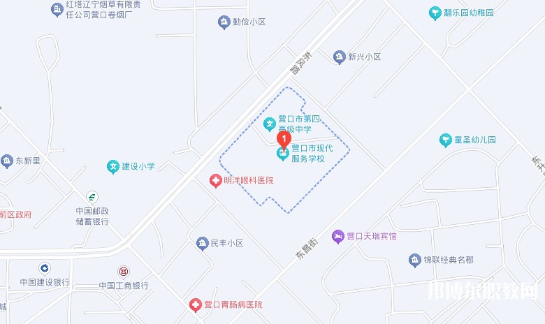 營口市現(xiàn)代服務(wù)學(xué)校地址，乘車路線