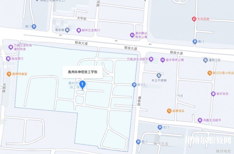 惠州市仲愷技工學(xué)校地址，乘車路線